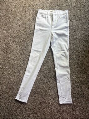 Madewell White High-Rise Skinny Jeans